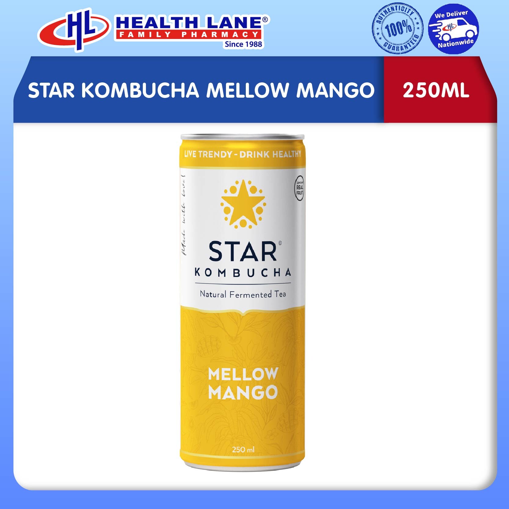 STAR KOMBUCHA MELLOW MANGO (250ML)